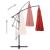 Umbrelă de soare suspendată, cărămiziu, 3 m, stâlp de aluminiu GartenMobel Dekor
