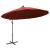 Umbrelă de soare suspendată, cărămiziu, 3 m, stâlp de aluminiu GartenMobel Dekor