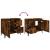 Dulap de baie, stejar afumat, 65x33x60 cm, lemn prelucrat GartenMobel Dekor