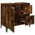 Dulap de baie, stejar afumat, 65x33x60 cm, lemn prelucrat GartenMobel Dekor