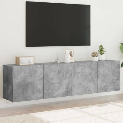 Comodă TV de perete, 2 buc. gri beton, 80x30x41 cm GartenMobel Dekor