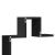 Raft de perete, negru, 104,5x10x43 cm, lemn prelucrat GartenMobel Dekor