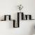 Raft de perete, negru, 104,5x10x43 cm, lemn prelucrat GartenMobel Dekor