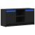 Dulap TV cu LED, negru, 100x34x50 cm, lemn prelucrat GartenMobel Dekor