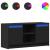 Dulap TV cu LED, negru, 100x34x50 cm, lemn prelucrat GartenMobel Dekor