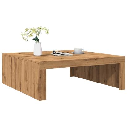 Măsuță cafea, stejar artizanal, 100x100x35 cm, lemn prelucrat GartenMobel Dekor