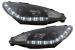 Faruri LED DRL Peugeot 207 (05.2006-06.2012) Negru Performance AutoTuning