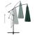 Umbrelă de soare suspendată, verde, 3 m, stâlp de aluminiu GartenMobel Dekor