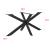 Picior tip Cadru pentru Masa, Material Metal, Culoare Negru Mat, Dimensiuni 98x58x43 cm