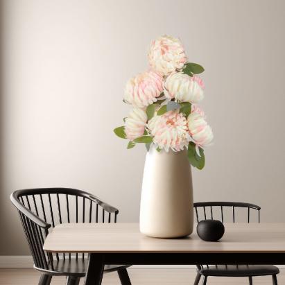 Plantă artificială decorativă - Crizantemă roz - 12 x 58 cm Best CarHome