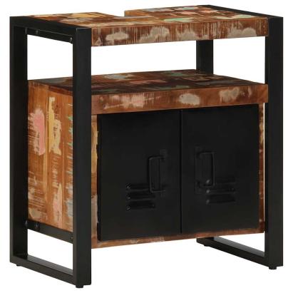 Dulap pentru chiuvetă de baie 55x35x60 cm lemn masiv recuperat GartenMobel Dekor