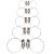 Set 10 Coliere Metalice Micul Fermier Ø8mm-27mm FarmGarden AgroTrade