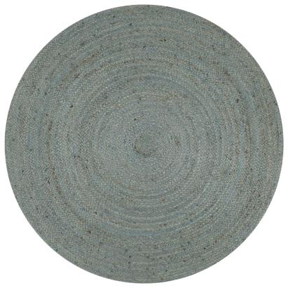 Covor manual, verde măsliniu, 150 cm, iută, rotund GartenMobel Dekor