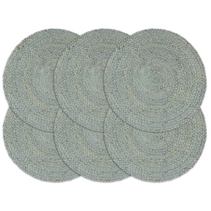 Naproane, 6 buc., verde olive, 38 cm, iută, rotund GartenMobel Dekor