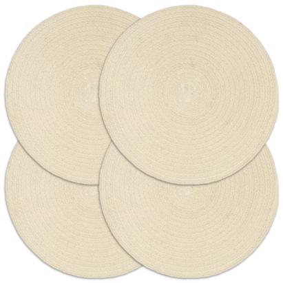 Naproane, 4 buc., natural, 38 cm, bumbac, rotund  GartenMobel Dekor