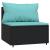 Set mobilier relaxare grădină 4 piese cu perne poliratan negru GartenMobel Dekor