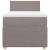 Pat box spring cu saltea, gri taupe, 80x200 cm, textil GartenMobel Dekor