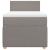 Pat box spring cu saltea, gri taupe, 80x200 cm, textil GartenMobel Dekor