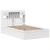 Cadru de pat fără saltea, alb, 135x190 cm, lemn masiv de pin GartenMobel Dekor