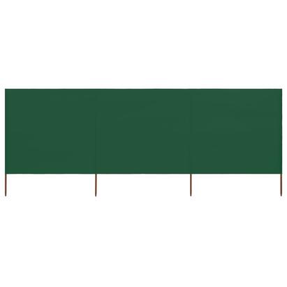 Paravan anti-vânt cu 3 panouri, verde, 400 x 160 cm, textil GartenMobel Dekor