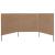 Paravan anti-vânt cu 3 panouri, gri taupe, 400 x 160 cm textil GartenMobel Dekor