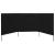 Paravan anti-vânt cu 3 panouri, negru, 400 x 160 cm, textil GartenMobel Dekor