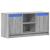 Dulap TV cu LED, gri sonoma, 100x34x50 cm, lemn prelucrat GartenMobel Dekor