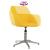 Scaun de birou pivotant, galben deschis, material textil GartenMobel Dekor
