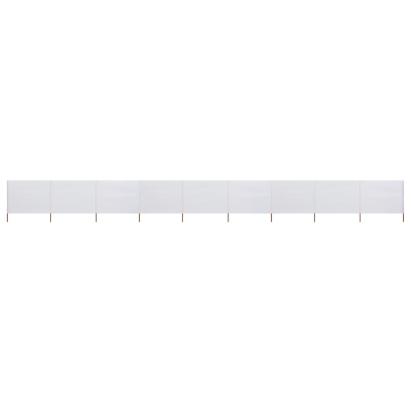 Paravan anti-vânt cu 9 panouri, alb nisipiu 1200x160 cm textil GartenMobel Dekor