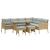 Set mobilier gradina/terasa, bej si gri, ratan sintetic, 1 masa, 2 canapele, 2 tabureti, Berno GartenVIP DiyLine