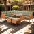 Set mobilier gradina/terasa, bej si gri, ratan sintetic, 1 masa, 2 canapele, 2 tabureti, Berno GartenVIP DiyLine