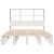 Pat cu bibliotecă fără saltea, alb, 120x190 cm, lemn masiv GartenMobel Dekor