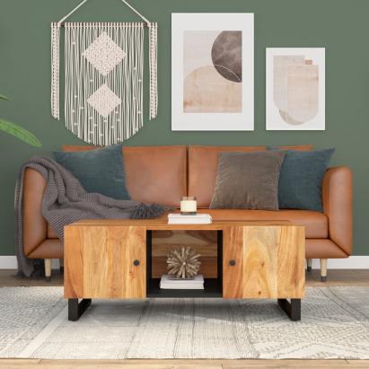 Măsuță de cafea, 100x54x40 cm, lemn masiv acacia/lemn prelucrat GartenMobel Dekor