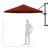 Umbrelă de soare de perete cu stâlp metalic, cărămiziu, 300 cm GartenMobel Dekor