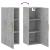 Dulap montat pe perete, gri beton, 34,5x34x90 cm GartenMobel Dekor
