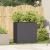 Jardinier negru 80x40x80 cm Oțel laminat la rece GartenMobel Dekor