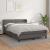 Pat box spring cu saltea, gri, 140x200 cm, piele ecologică GartenMobel Dekor