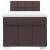 Pat box spring cu saltea, maro închis, 80x200 cm, textil GartenMobel Dekor