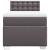 Pat box spring cu saltea, gri, 80x200 cm, piele ecologică GartenMobel Dekor