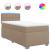 Pat box spring cu saltea, cappuccino, 80x200 cm piele ecologică GartenMobel Dekor