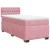 Pat box spring cu saltea, roz, 80x200 cm, catifea GartenMobel Dekor