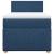 Pat box spring cu saltea, albastru, 80x200 cm, textil GartenMobel Dekor