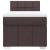 Pat box spring cu saltea, maro închis, 80x200 cm, textil GartenMobel Dekor