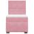 Pat box spring cu saltea, roz, 80x200 cm, catifea GartenMobel Dekor
