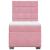 Pat box spring cu saltea, roz, 80x200 cm, catifea GartenMobel Dekor