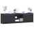 Dulap TV cu LED, negru, 180x34x50 cm, lemn prelucrat GartenMobel Dekor