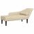 Șezlong cu perne, crem, material textil GartenMobel Dekor