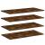 Rafturi perete 4 buc. stejar fumuriu 80x40x1,5 cm lemn compozit GartenMobel Dekor