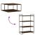 Rafturi perete 4 buc. stejar fumuriu 80x40x1,5 cm lemn compozit GartenMobel Dekor