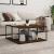 Rafturi perete 4 buc. stejar fumuriu 80x40x1,5 cm lemn compozit GartenMobel Dekor